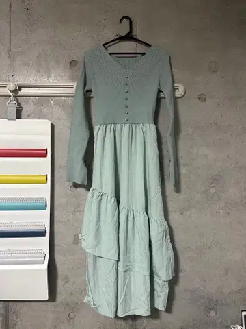 FREE'S MART 민트 그린 니트 원피스