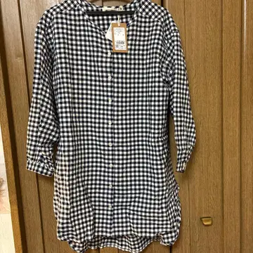 하트마켓 하토마 깅엄 체크 긴팔 튜닉 FREE