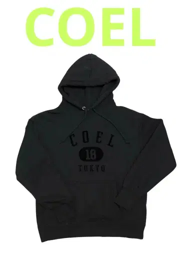 COEL 로고 후드티 블랙