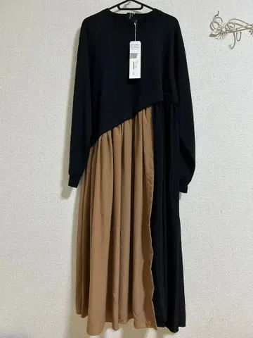 1퍼센트 이치퍼센트 슈헤이오가와 속기모 롱 원피스 블랙