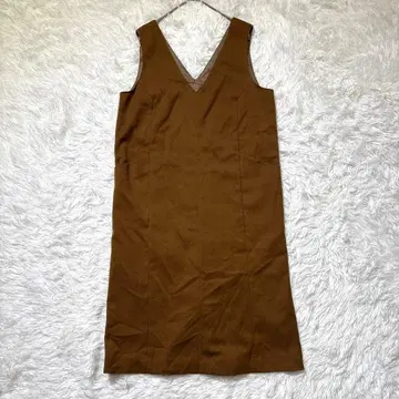 [ 어반 리서치 ] V넥 원피스 브라운 F 슬리브리스 봄/여름/가을