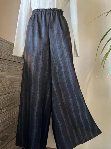 기모노 리메이크 오시마 명주 와이드 팬츠