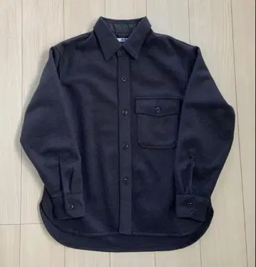 블랙 버튼 달린 셔츠 자켓