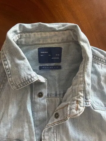 Denim M 사이즈 긴팔 데님 셔츠