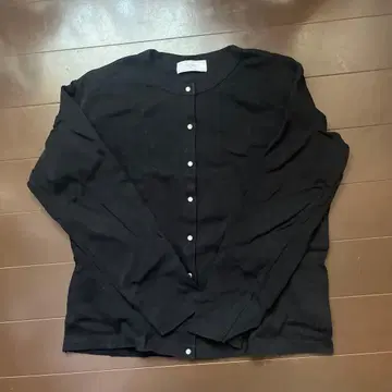 SLOBE iENA 블랙 가디건 스냅 버튼