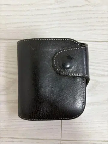 천연 가죽 가죽 지갑 이단 접이