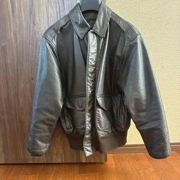 AVIREX 브라운 가죽 플라이트 자켓 MA-40