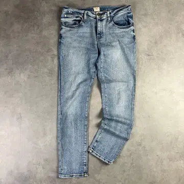 23구 스키니 데님 44 빅 사이즈 블루 스트레치 워시 가공