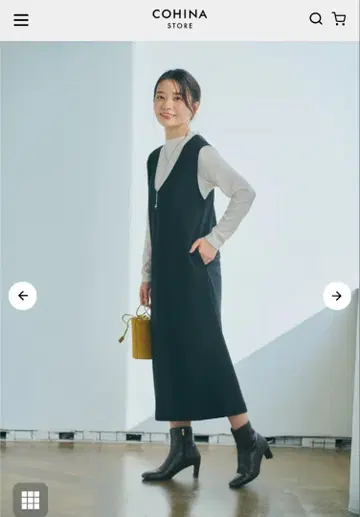 코히나 V넥 원피스