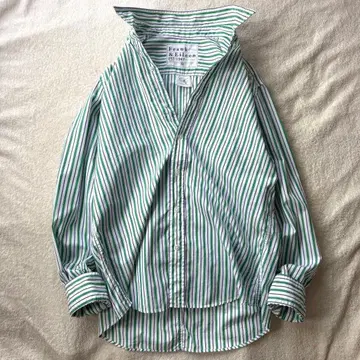 프랭크앤아이린 코튼 셔츠 핀바 그린 그린 스트라이프