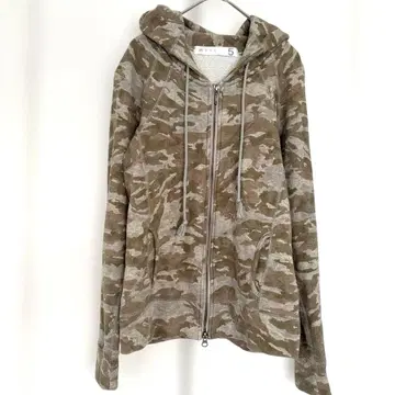 카모플라쥬 패턴 풀 집업 후드티