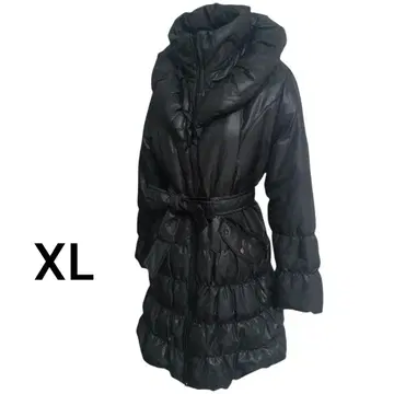 새상품급 토와 다운 코트 경량 허리끈 블랙 XL