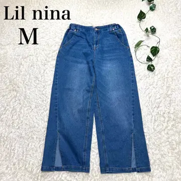Lil nina 릴니나 스트레이트 데님 슬릿 M 코튼