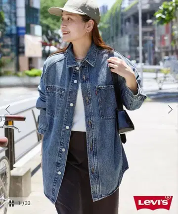 별주 리바이스 for JS TWIST SHACKET SMU 데님 셔츠