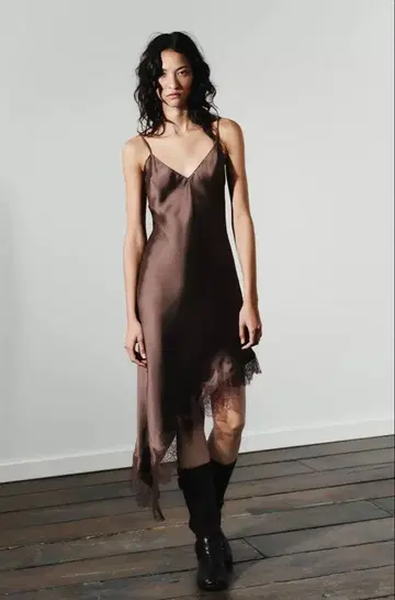 zara 새틴 레이스 원피스