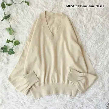 MUSE de Deuxieme classe 니트 베이지 캐시미어 혼방