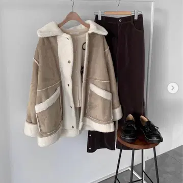 ehka sopo 에카 소포 에코 무스탕 자켓 베이지 아우터