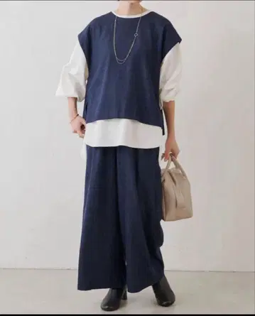 네이비 캐주얼 상의