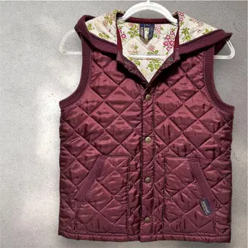 LAVENHAM x LIBERTY 후드 부착 퀼팅 베스트 36 라벤햄