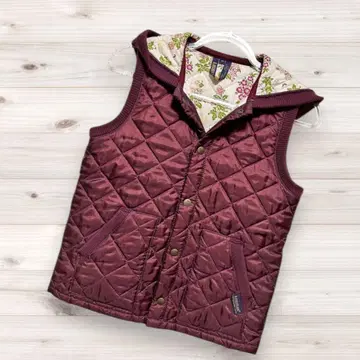 레어 패턴 LAVENHAM x LIBERTY 퀼팅 베스트 S 영국제