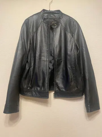 신존 블랙 가죽 자켓 싱글 라이더