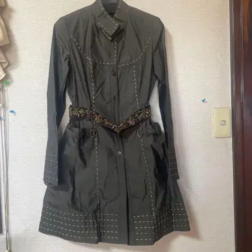 알바 로싸 올리브 그린 트렌치코트 벨트 포함