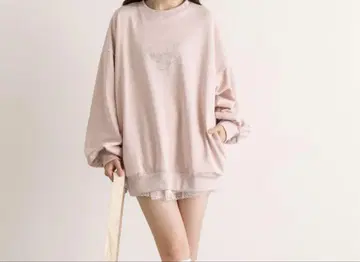 올리브 데 올리브 키라키라 비쥬 맨투맨 핑크