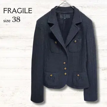 프라질 FRAGILE 자켓 블랙 사이즈 38 울 혼방