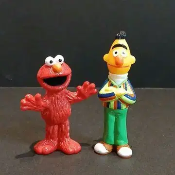세서미 스트릿 빈티지 피규어 엘모 & 버트 초레어