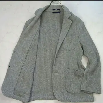 새상품급 쉽스 자카드 스트라이프 2버튼 자켓 L사이즈