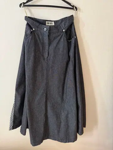 핑크하우스 데님 롱 스커트