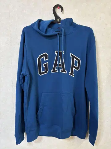 GAP 스테디셀러 로고 파랑 후드 부착 후드티 M