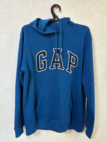 GAP 스테디셀러 로고 파랑 후드 부착 후드티 M