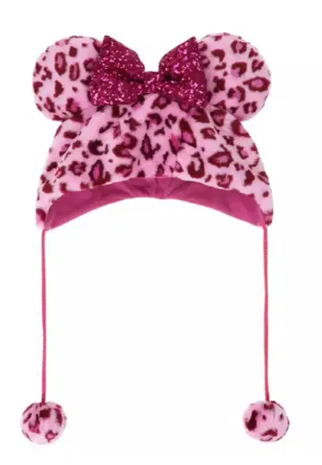 디즈니 레오파드 무늬 팬캡 핑크