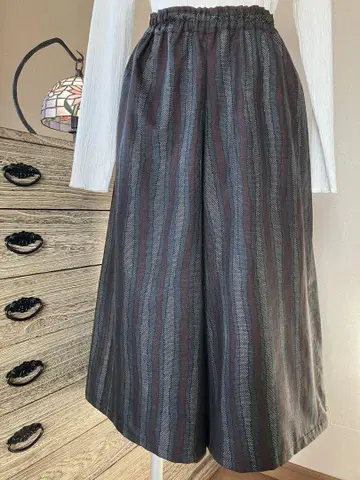 기모노 리메이크 오시마 명주 가우초 팬츠