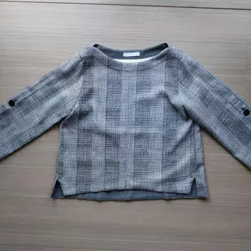 DoCLASSE 두클라쎄 블라우스 상의 하운드투스 체크 패턴 빅 사이즈