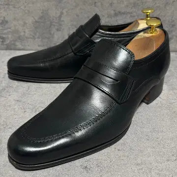 컨디션 최상 캐서린 햄넷 런던 코인 로퍼 블랙 천연 가죽 2087