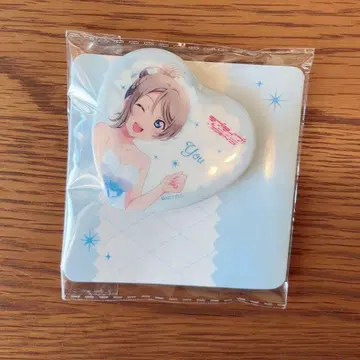 러브 라이브 하트형 캔뱃지 모리 판타지 와타나베 요