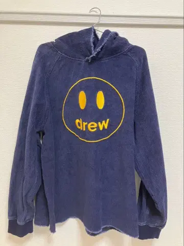 drew 후드 부착 후드티 네이비