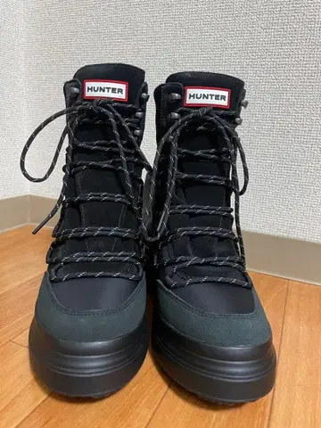 [ 미사용 새상품 ] HUNTER 통굽 부츠 여성용 24.5cm 방수