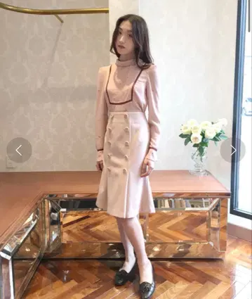 미사용 verybrain 마린 울 스커트 핑크