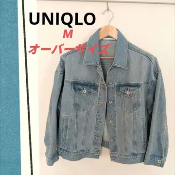 미사용 새상품 UNIQLO 데님 오버 사이즈 자켓 M 여성용