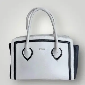 훌라 토트백 핸드백 바이컬러 화이트 심플