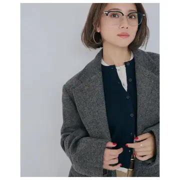 COELIE 오버숄더 테일러드 자켓 다크 브라운 M