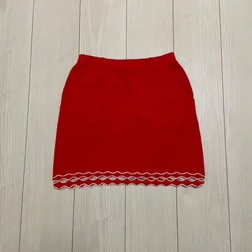 archivio 빨간색 니트 스커트
