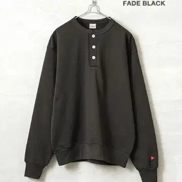 Healthknit 헨리넥 맨투맨 면/폴리 차콜 그레이