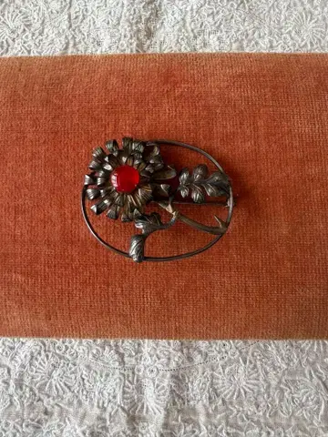앤티크 브로치 국화 SILVER 빈티지