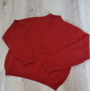 Magnanienci 캐시미어 100% 레드 하이넥 스웨터