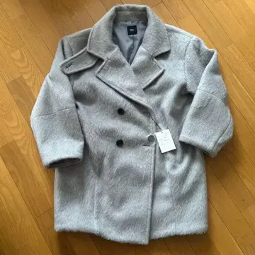 그레이 더블 브레스트 체스터 코트 MNL