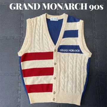 레어 grand monarch 레이스업 니트 베스트 90s